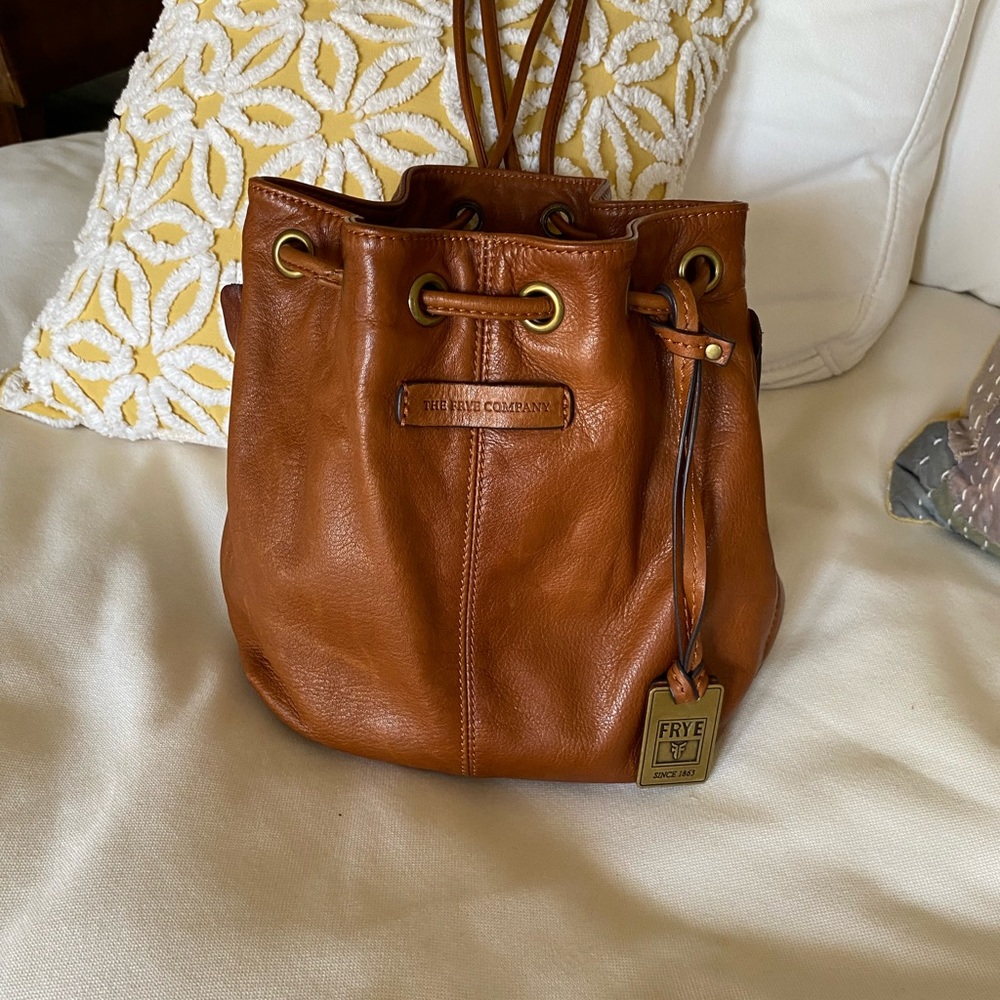 FLASH SALE!!! Frye drawstring leather bag.
